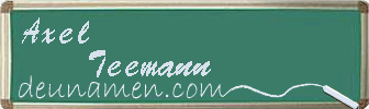 Axel Teemann Visitenkarte